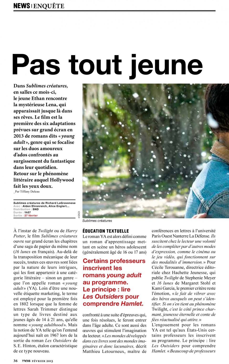 News - Enquête - Phénomène des romans Young Adult 1