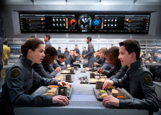 (L-R) HAILEE STEINFELD and ASA BUTTERFIELD star in ENDER'S GAME