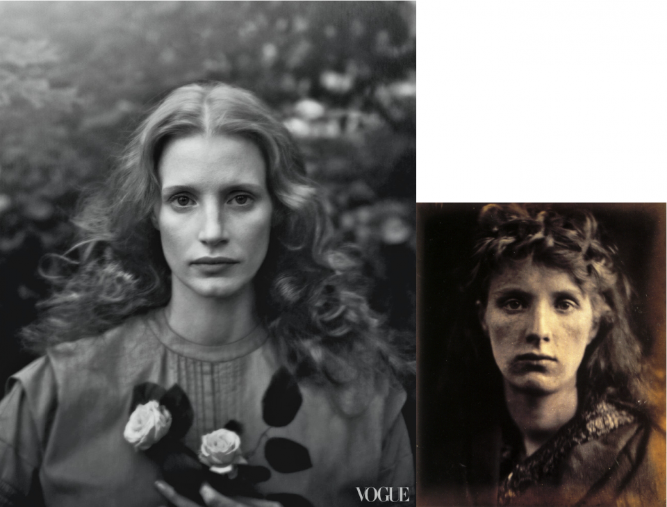 Jessica Chastain-Vogue-Julia Margaret Cameron