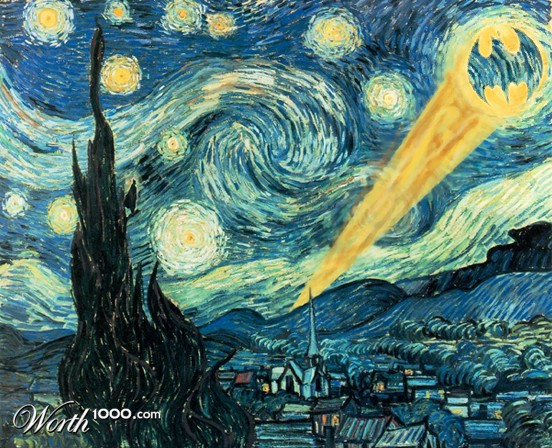 Worth1000.com-Batman-Vincent Van Gogh