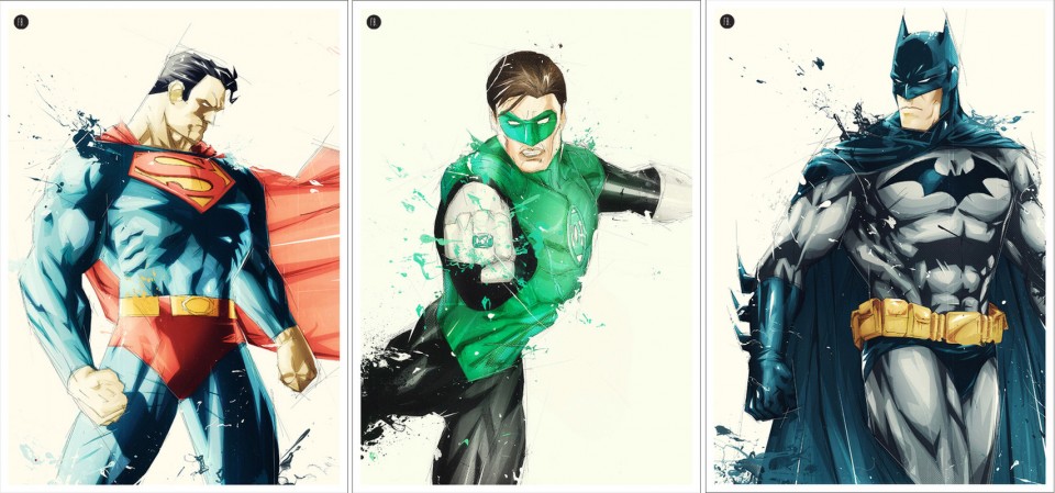 FLorent Belmonte-Batman-Green Lantern-Superman