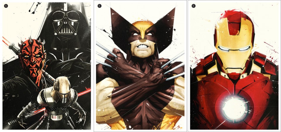 Florent Belmonte-Star Wars-Wolverine-Iron Man