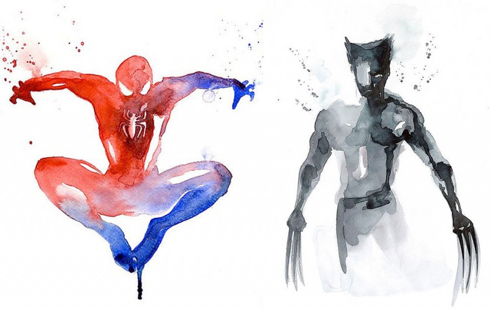 Blule-Spider-Man-Wolverine